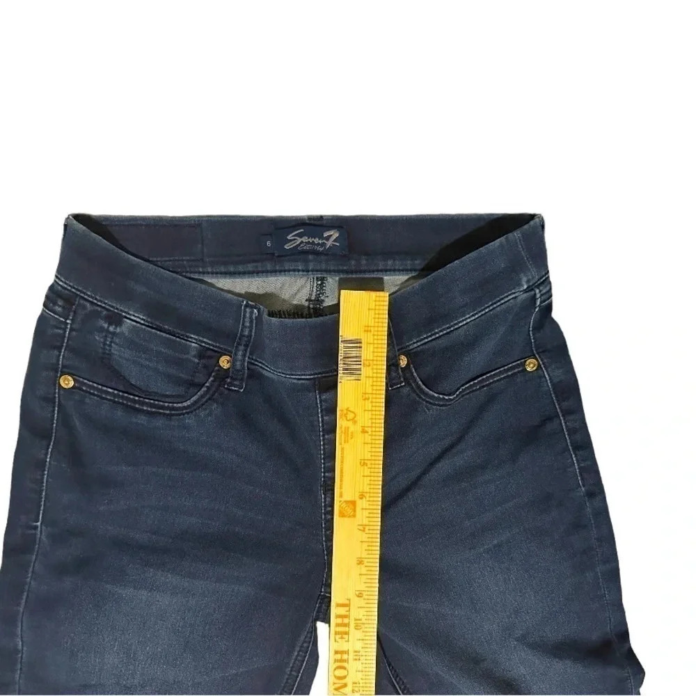 Seven7 Womens 6 Dark Blue Denim Jeans Cotton Blend - Picture 5 of 8